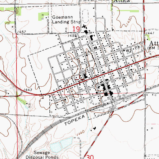 Topographic Map of Faith Baptist Church, KS