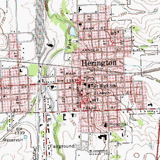 Topographic Map of Faith Covenant Fellowship, KS