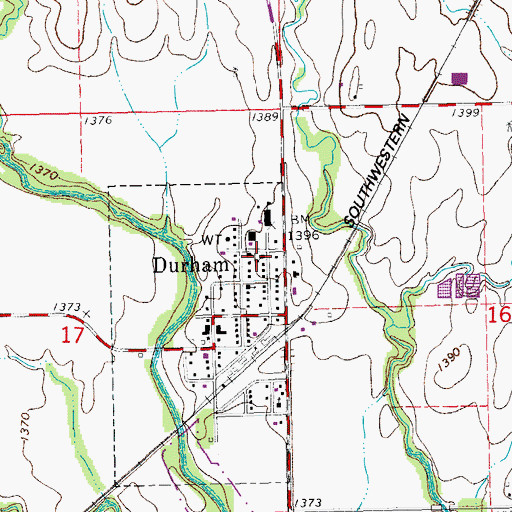 Topographic Map of First Baptist Church, KS