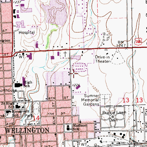 Topographic Map of First Southern Baptist Church, KS