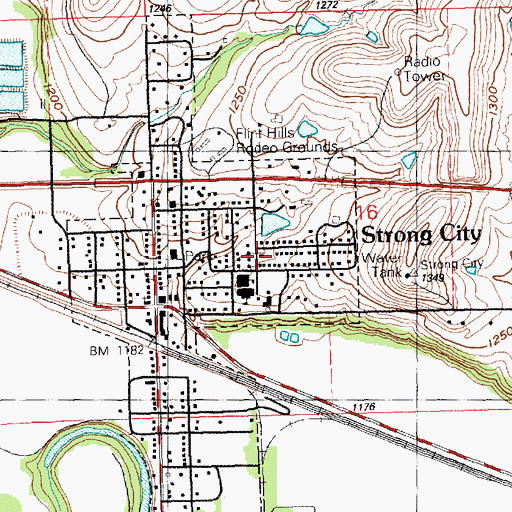 Topographic Map of Grace Lutheran Church, KS