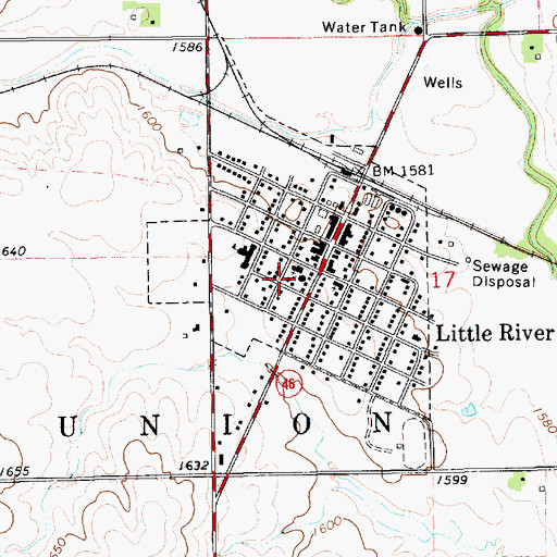 Topographic Map of Holy Trinity Catholic Church, KS