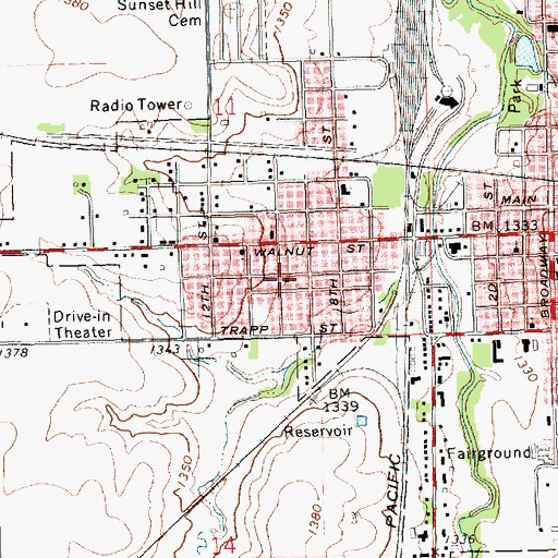 Topographic Map of Iglesia Temploy la Hermosa, KS