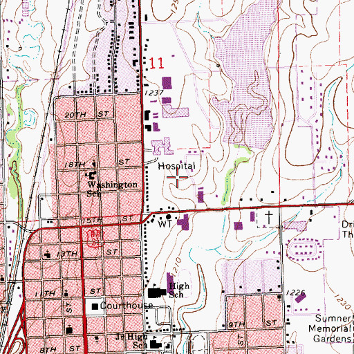 Topographic Map of Kingdom Hall of Jehovah's Witnesses, KS