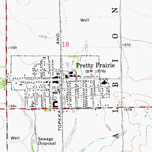 Topographic Map of New Jerusalem Church, KS
