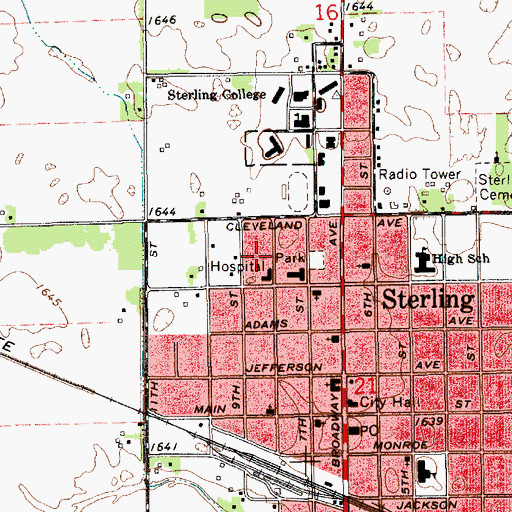Topographic Map of Reformed Presbyterian Church, KS