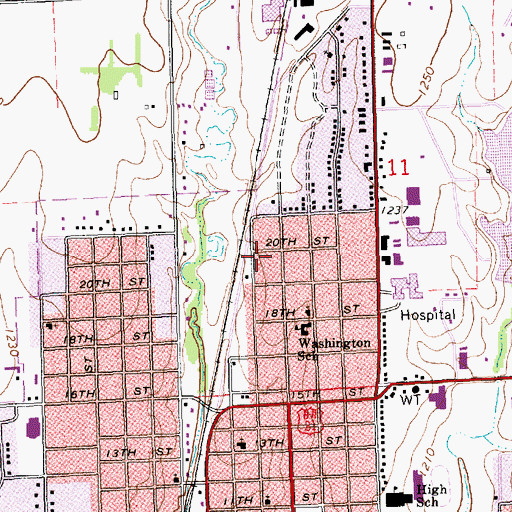 Topographic Map of Saint Jude's Episcopal Church, KS
