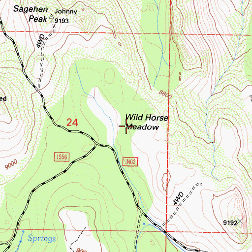 Topographic Map of Wild Horse Meadow, CA