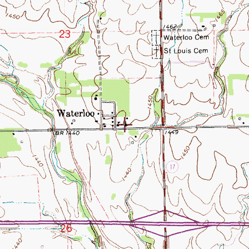 Topographic Map of Saint Louis Catholic Church, KS