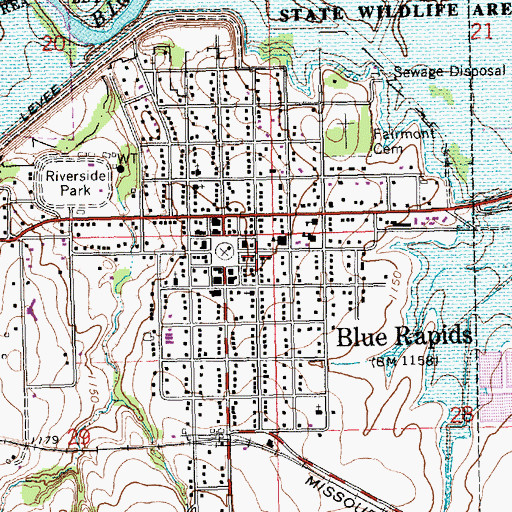 Topographic Map of Saint Mark's Lutheran Church, KS