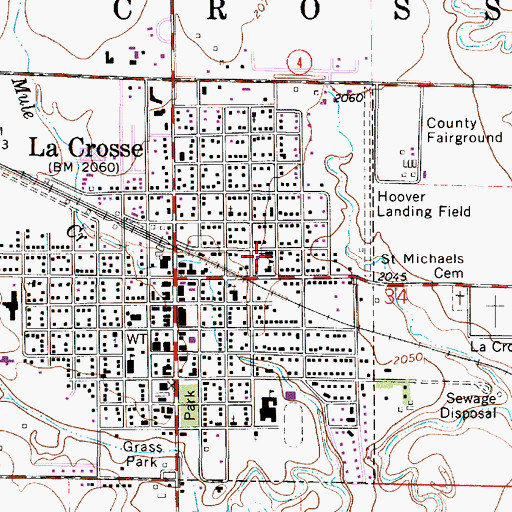 Topographic Map of Saint Michael's Catholic Church, KS