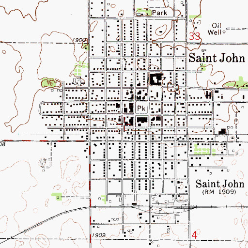 Topographic Map of First Southern Baptist Church, KS