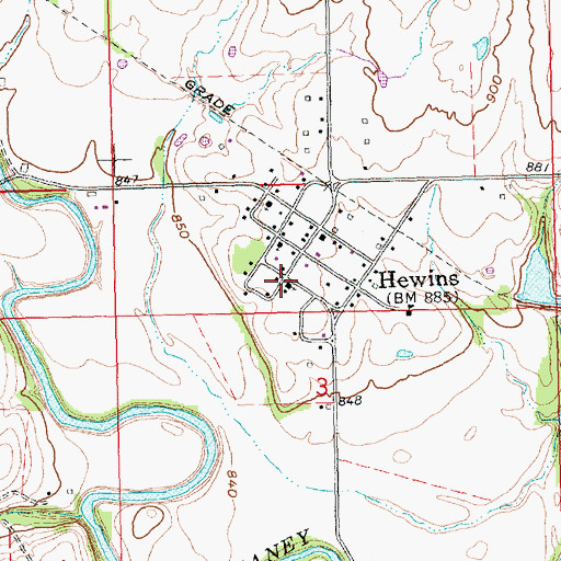 Topographic Map of Frontier Christian Fellowship, KS