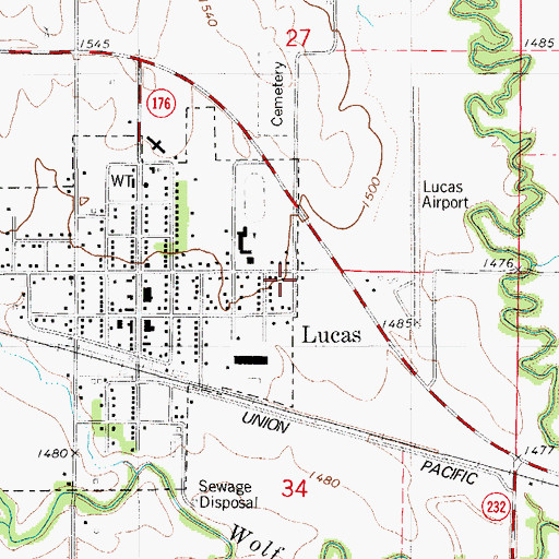 Topographic Map of Gloria Dei Lutheran Church, KS