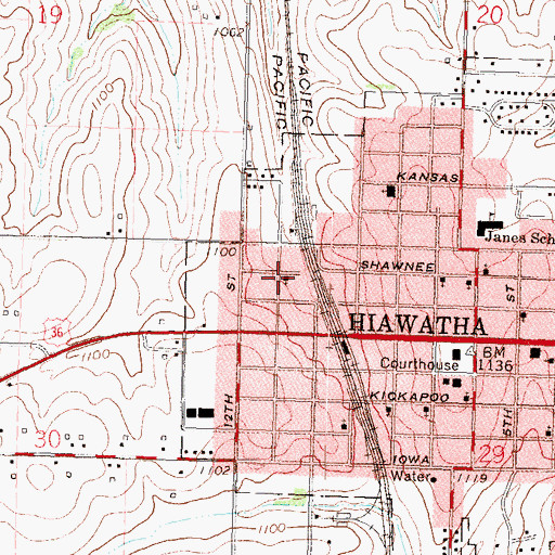 Topographic Map of Pentecostal Church of God, KS