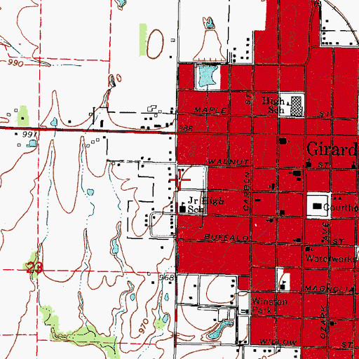Topographic Map of Saint Michael's Catholic Church, KS