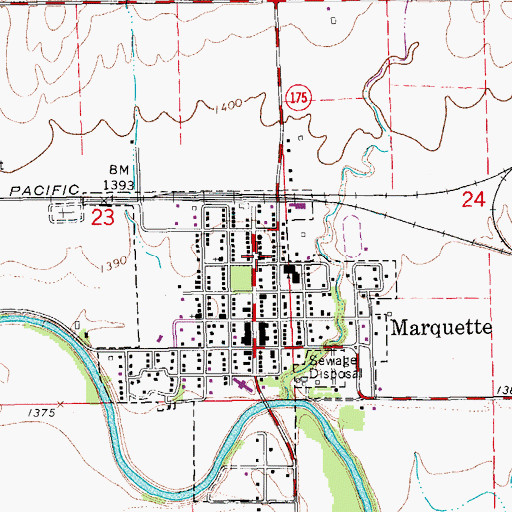 Topographic Map of Valley Community Church, KS