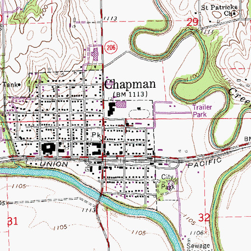 Topographic Map of Saint Michael's Catholic Church, KS