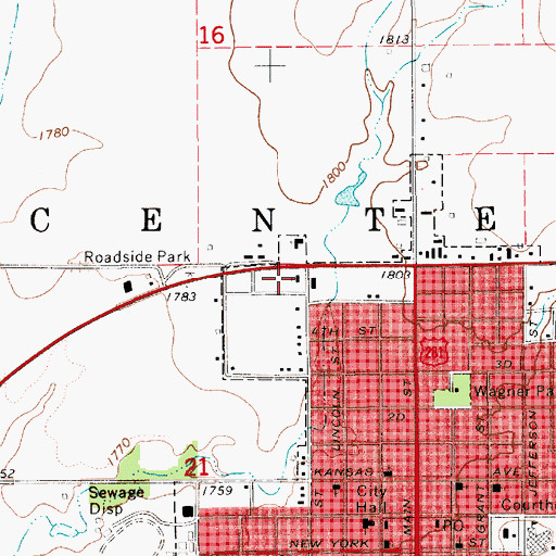 Topographic Map of Saint Mary's Catholic Church, KS