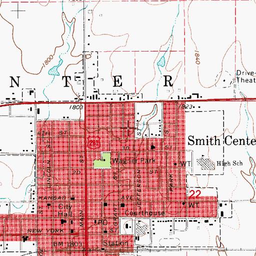 Topographic Map of Sonshine Christian Church, KS