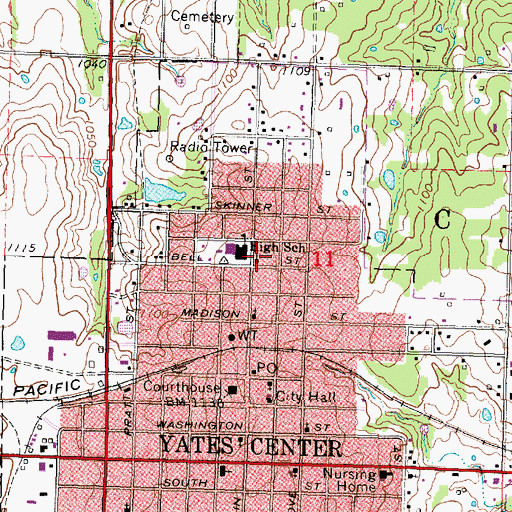 Topographic Map of Saint Joseph Catholic Church, KS