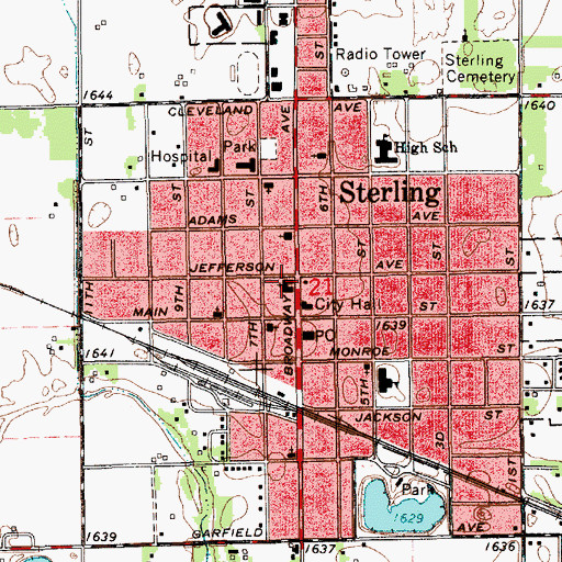 Topographic Map of First United Methodist Church, KS