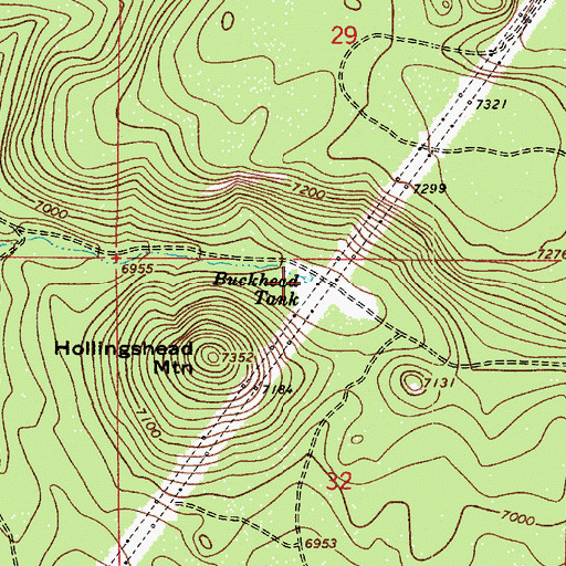 Topographic Map of Buckhead Tank, AZ
