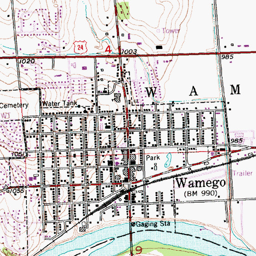 Topographic Map of Saint Luke's Episcopal Church, KS