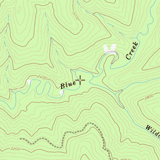 Topographic Map of Wildcat Creek, CA