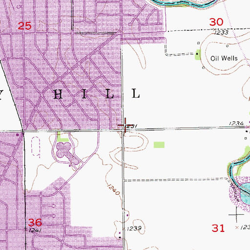 Topographic Map of Saint Mark Evangelical Lutheran Church, KS