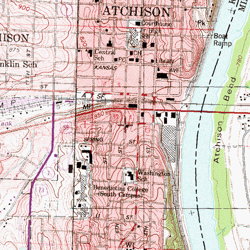 Topographic Map of Saint Mark's Lutheran Church, KS