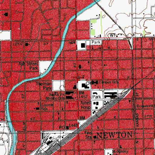 Topographic Map of Saint Mary's Catholic Church, KS