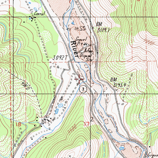 Topographic Map of Wildcat Creek, CA
