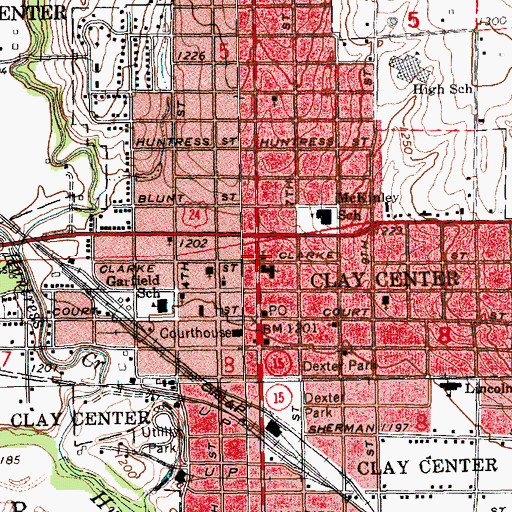 Topographic Map of Saint Paul's Episcopal Church, KS