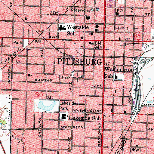 Topographic Map of Saint Peter's Episcopal Church, KS