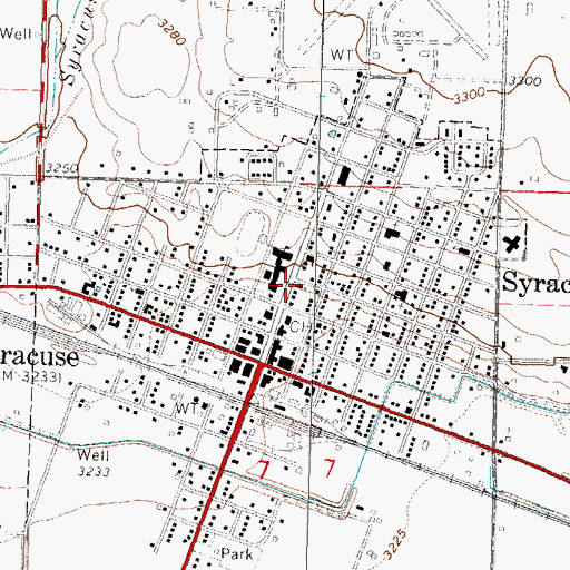 Topographic Map of First Christian Church, KS