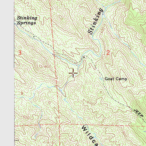 Topographic Map of Wildcat Gulch, CA