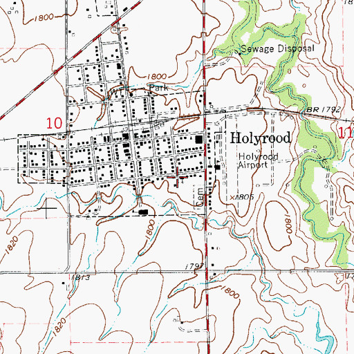 Topographic Map of Saint Paul's United Church of Christ, KS