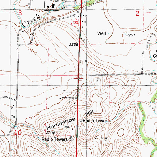 Topographic Map of Living Hope Fellowship, KS
