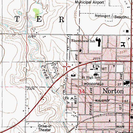 Topographic Map of Redeemer Evangelical Lutheran Church, KS