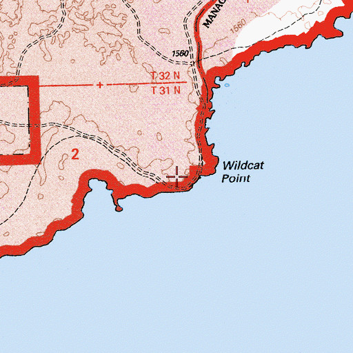 Topographic Map of Wildcat Point, CA