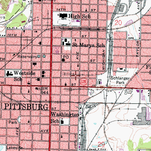 Topographic Map of Salvation Army, KS