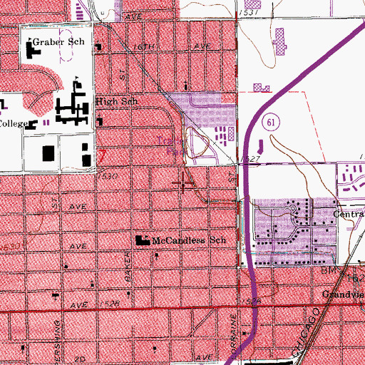 Topographic Map of Victorious Life Church, KS