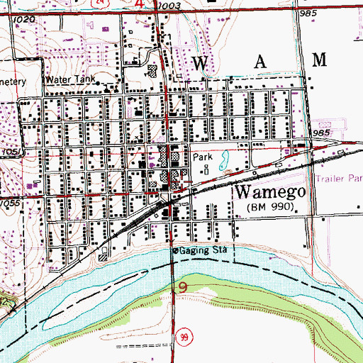 Topographic Map of Shiloh Christian Church, KS