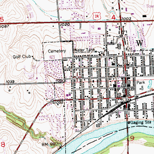 Topographic Map of Wamego Church of God, KS