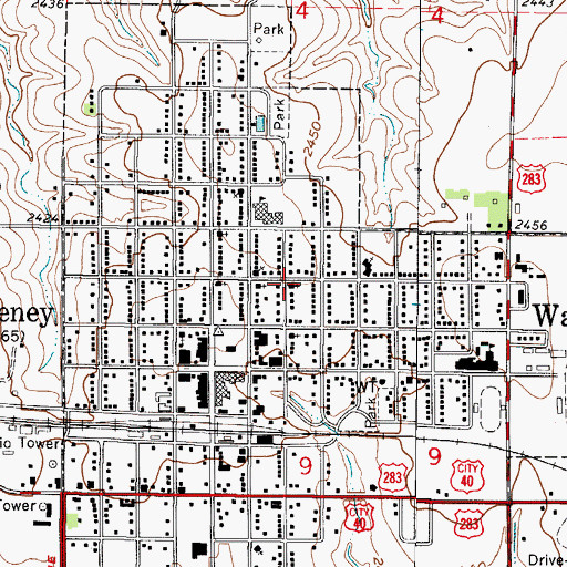 Topographic Map of Bethlehem Lutheran Church, KS
