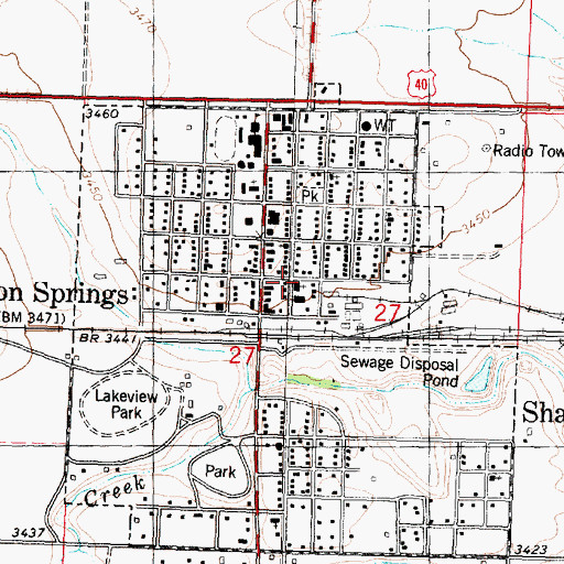 Topographic Map of Hi - Plains Baptist Church, KS
