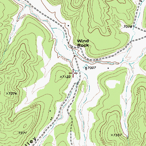 Topographic Map of Center Valley, AZ