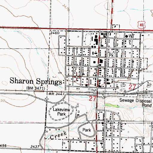 Topographic Map of Wesleyan Church, KS