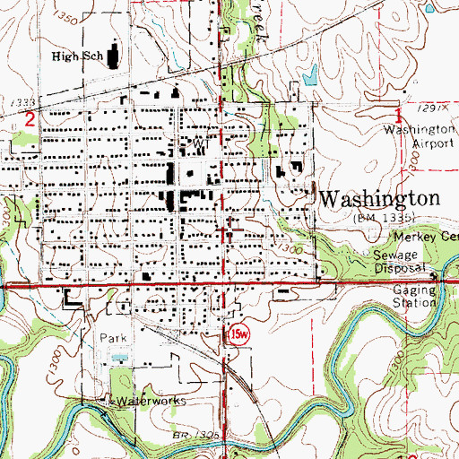 Topographic Map of Saint Augustine Catholic Church, KS